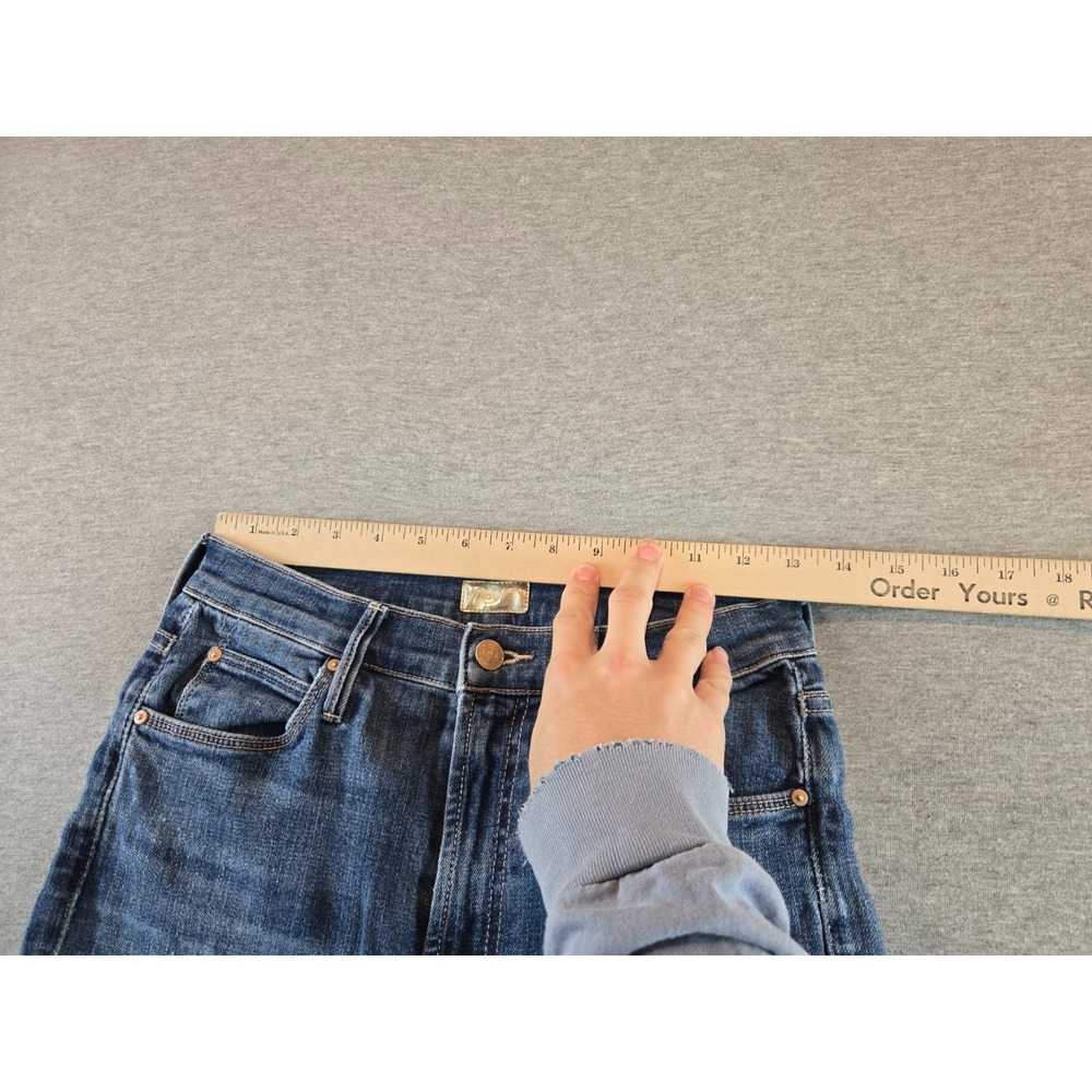 MOTHER JEANS Size 27 'The Stunner Zip Two Step Fray - Girl Crush' (Mid-Rise) - Picture 12 of 16
